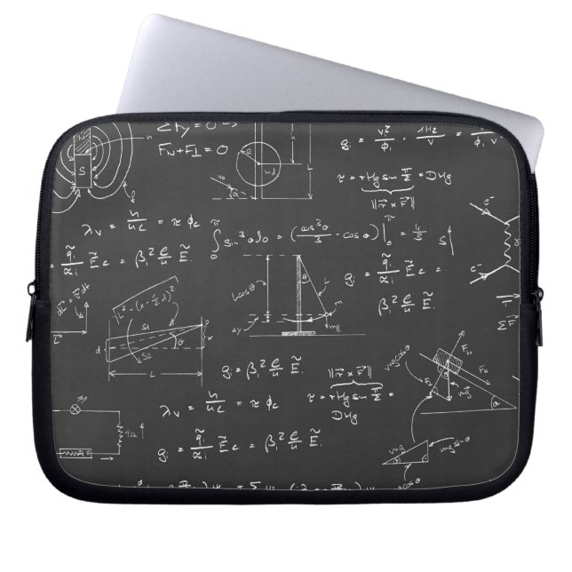 Fysieke diagrammen en formules laptop sleeve (Voorkant)