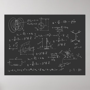 Fysieke diagrammen en formules poster