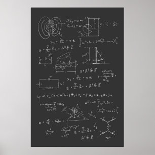 Fysieke diagrammen en formules poster