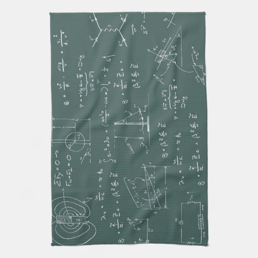 Fysieke diagrammen en formules theedoek (Verticaal)