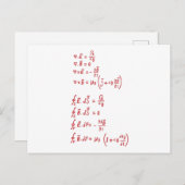 Fysieke formule briefkaart (Voorkant / Achterkant)