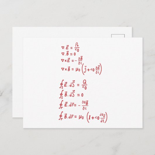 Fysieke formule briefkaart (Voorkant / Achterkant)