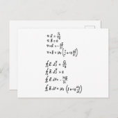 Fysieke formule briefkaart (Voorkant / Achterkant)