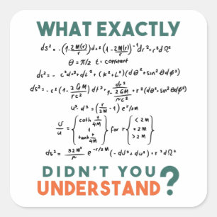 Fysieke formule Joke Vierkante Sticker