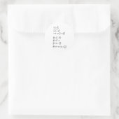 Fysieke formule ronde sticker (Tas)