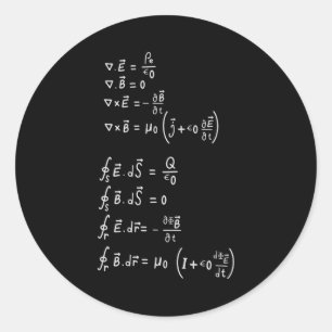 Fysieke formule ronde sticker