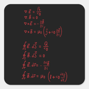 Fysieke formule vierkante sticker
