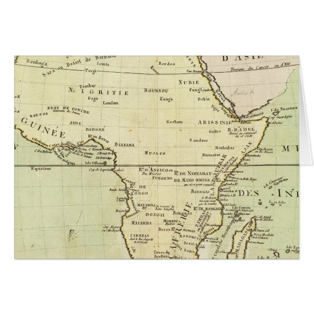 Fysieke kaart van Afrika (Voorkant Horizontaal)