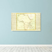 Fysieke kaart van Afrika Canvas Afdruk (Insitu (Houten vloer))