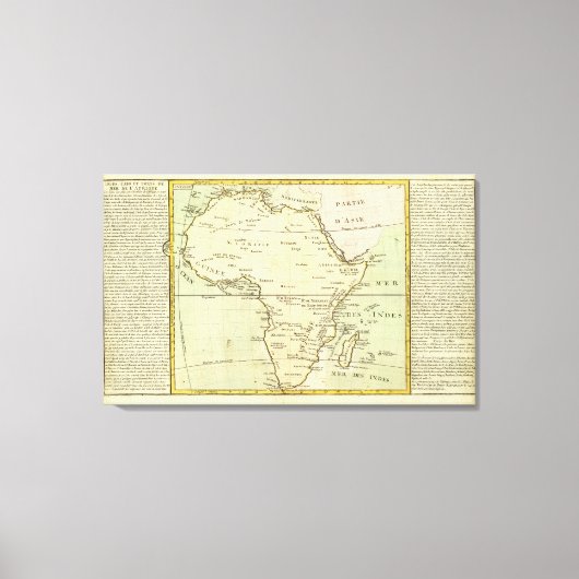 Fysieke kaart van Afrika Canvas Afdruk (Voorkant)