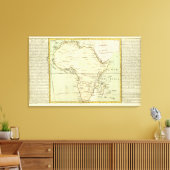 Fysieke kaart van Afrika Canvas Afdruk (Insitu (Woonkamer))