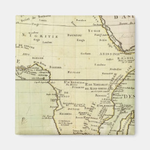 Fysieke kaart van Afrika Magneet