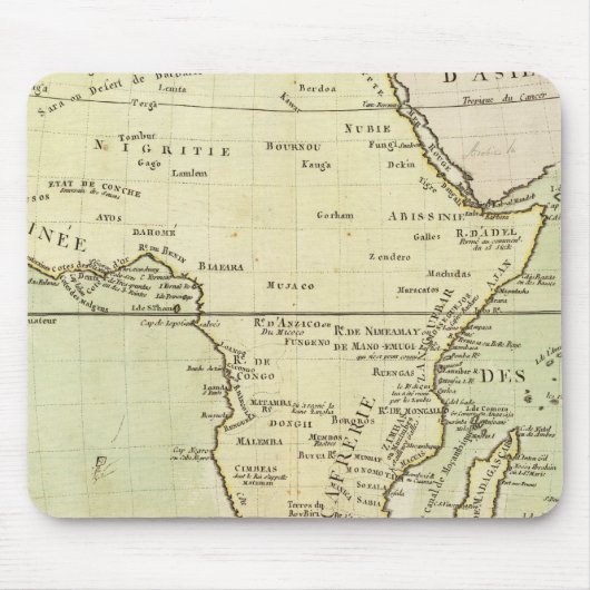 Fysieke kaart van Afrika Muismat (Voorkant)
