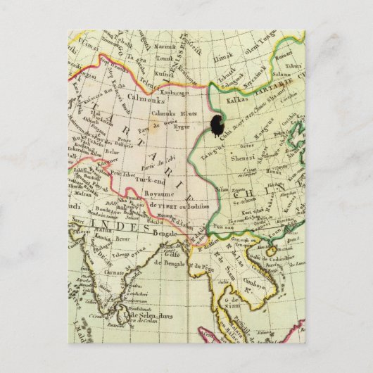 Fysieke kaart van Azië (Voorkant)