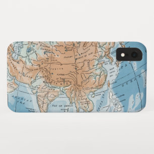 Fysieke kaart van Azië (1916) Case-Mate iPhone Case