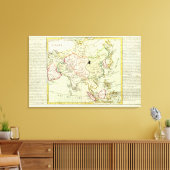 Fysieke kaart van Azië Canvas Afdruk (Insitu (Woonkamer))