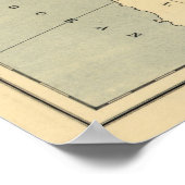  fysieke kaart van Brazilië (1886) Poster (Hoek)