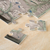 Fysieke kaart van de  witte bergen (1872) legpuzzel (Zijkant)