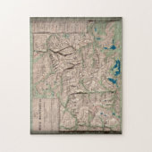 Fysieke kaart van de  witte bergen (1872) legpuzzel (Verticaal)