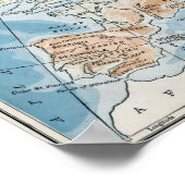 Fysieke kaart van Europa (1916) Poster (Hoek)