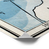 Fysieke kaart van Europa (1916) Poster (Hoek)