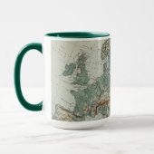 Fysieke kaart van Europa Mok (Links)