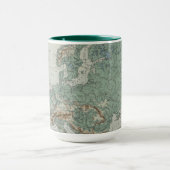 Fysieke kaart van Europa Mok (Midden)