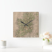  fysieke kaart van Ierland (1880) Vierkante Klok (Huis)