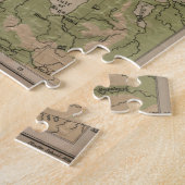  Fysieke Kaart van Noorwegen en Zweden (1880) Legpuzzel (Zijkant)