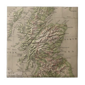 Fysieke Kaart van Schotland (1880) Tegeltje (Voorkant)