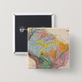 Fysieke Kaart van Zuid-Amerika Vierkante Button 5,1 Cm (Voorkant /achterkant)