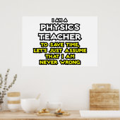 Fysieke leraar ... Veronderstel dat ik nooit verke Poster (Keuken)