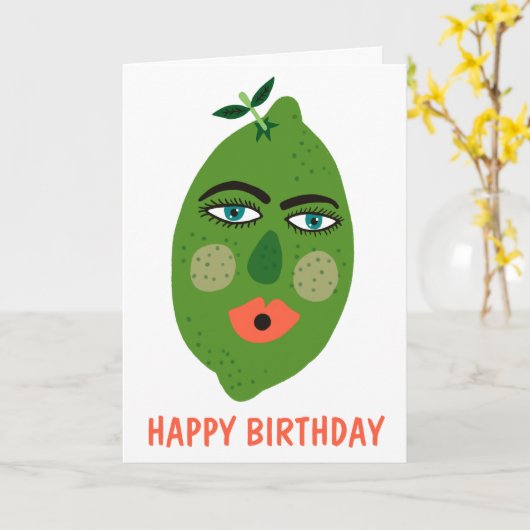 Fysieke Limoen AANGEPASTE IT Kaart (Gele Bloem)