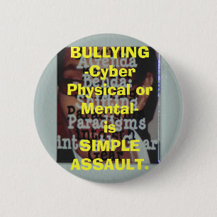 Fysieke of psychische BULLYING-Cyber-is SIMPL... Ronde Button 5,7 Cm