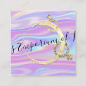 Fysieke opleiding Holograaf Sociale Logo Vierkante Visitekaartje (Voorkant)