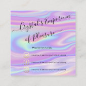 Fysieke opleiding Holograaf Sociale Logo Vierkante Visitekaartje (Achterkant)