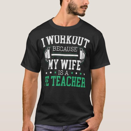 Fysieke opleiding leraar Barbell T-shirt (Voorkant)