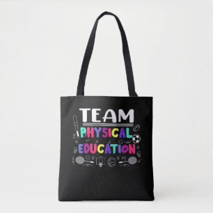 Fysieke opleiding leraar kostuum sport tote bag