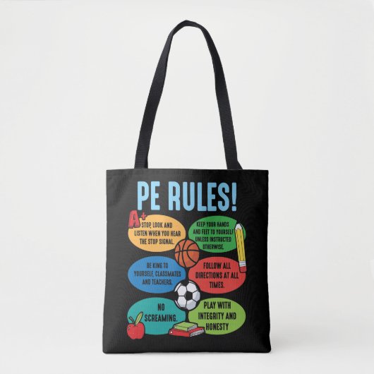 Fysieke opleiding leraar PE sport Onderwijs Tote Bag (Voorkant)