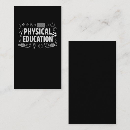 Fysieke opleiding leraar sport PE-onderricht Visitekaartje (Voorkant / Achterkant)