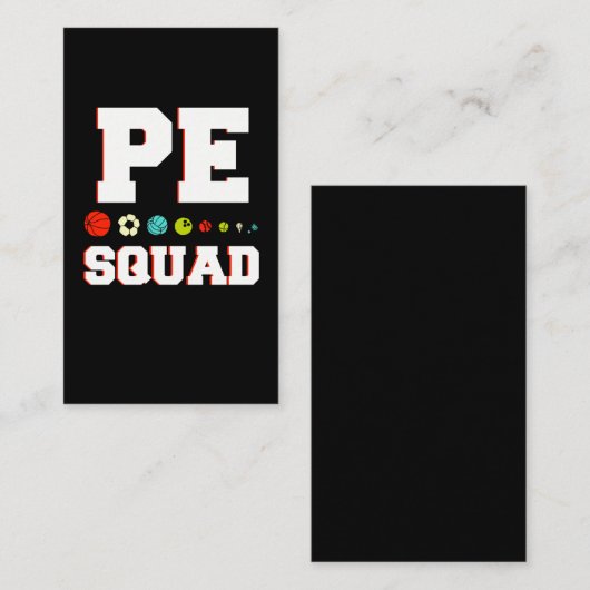 Fysieke opleiding leraar sport PE Visitekaartje (Voorkant / Achterkant)