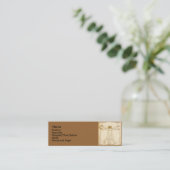 Fysieke profielkaart mini visitekaartje (Staand voorkant)