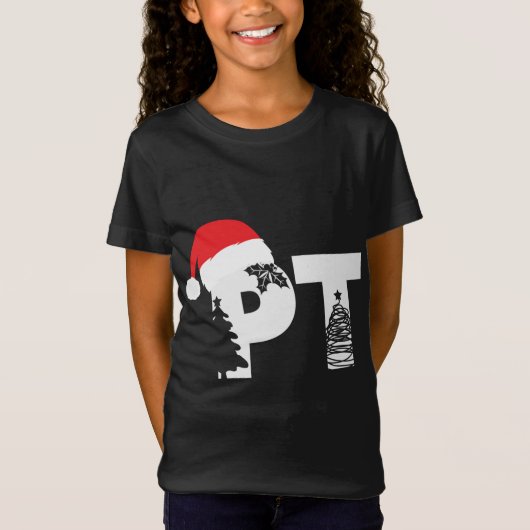 Fysieke Therapeut PT Kerstman Hoed Fysieke Kerst T-shirt (Voorkant)