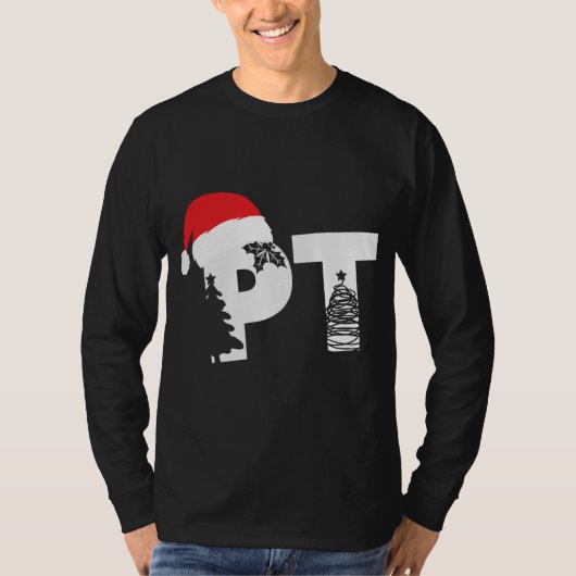 Fysieke Therapeut PT Kerstman Hoed Fysieke Kerst T-shirt (Voorkant)
