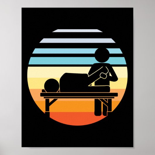 Fysieke therapie Adjunct Retro  Poster (Voorkant)