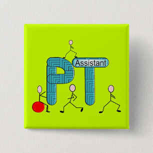 Fysieke therapie Assistant biedt unieke grafische Vierkante Button 5,1 Cm