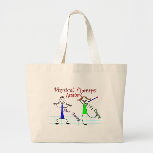 Fysieke therapie Assistant Stick People Design Grote Tote Bag (Voorkant)