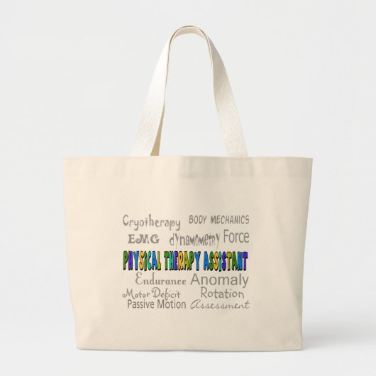 Fysieke therapie Assistant "Terminology" Design Grote Tote Bag (Voorkant)