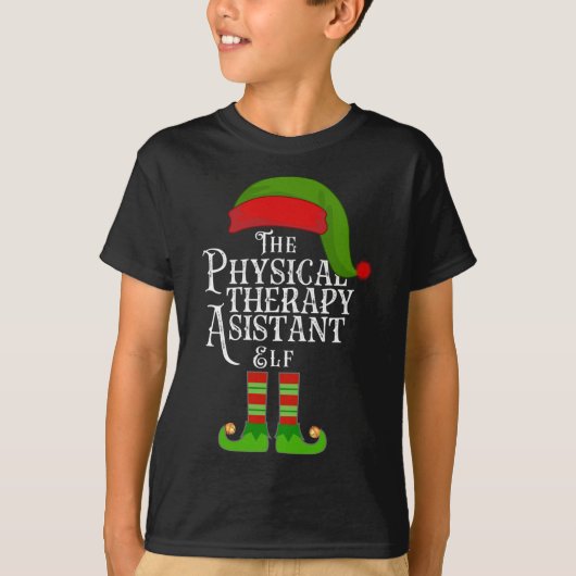 Fysieke Therapie Assistent Elf Funny Kerstmis T-shirt (Voorkant)