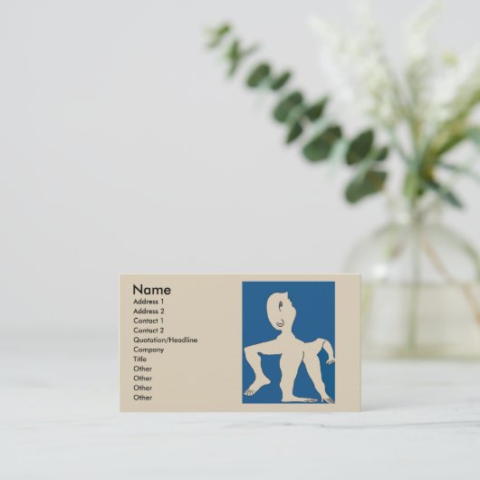 Fysieke therapie, Chiropraktijk, toevoegen tekst Visitekaartje (Staand voorkant)